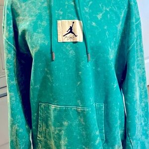 Nike Jordan Flight unisex hoodie in Aqua in Size Large.